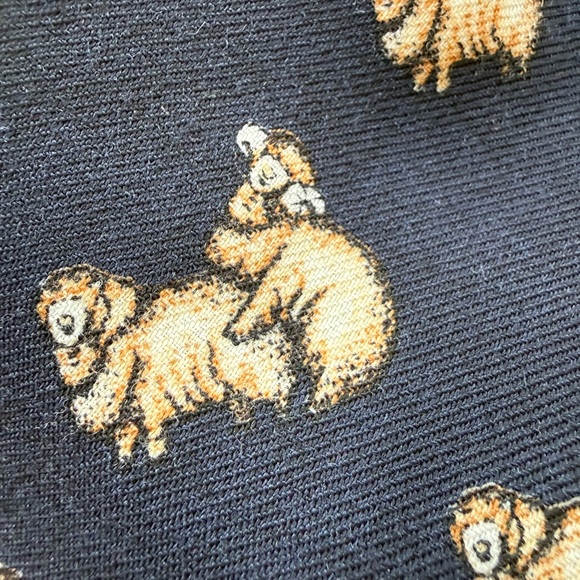 Unique Woolaby Necktie Pure Wool, Made in Australia Novelty Design Rams Sheep - Picture 5 of 9